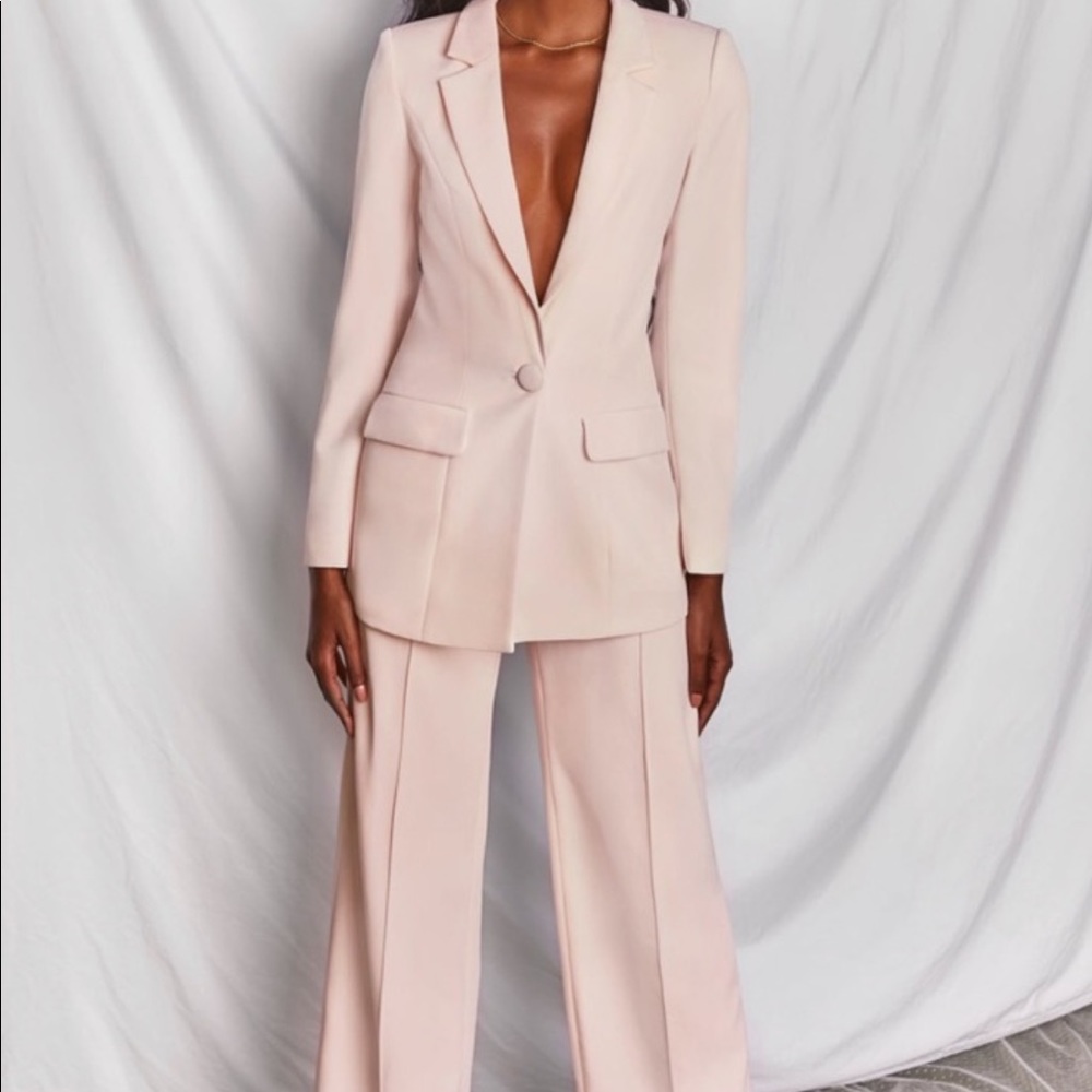 Oh Polly Pink Blazer & Trouser (Petite) Set